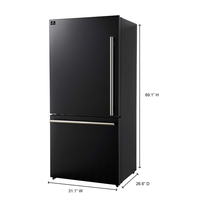 Forno Milano Espresso 31" Black with Ice Maker, FFFFD1786-31BLK