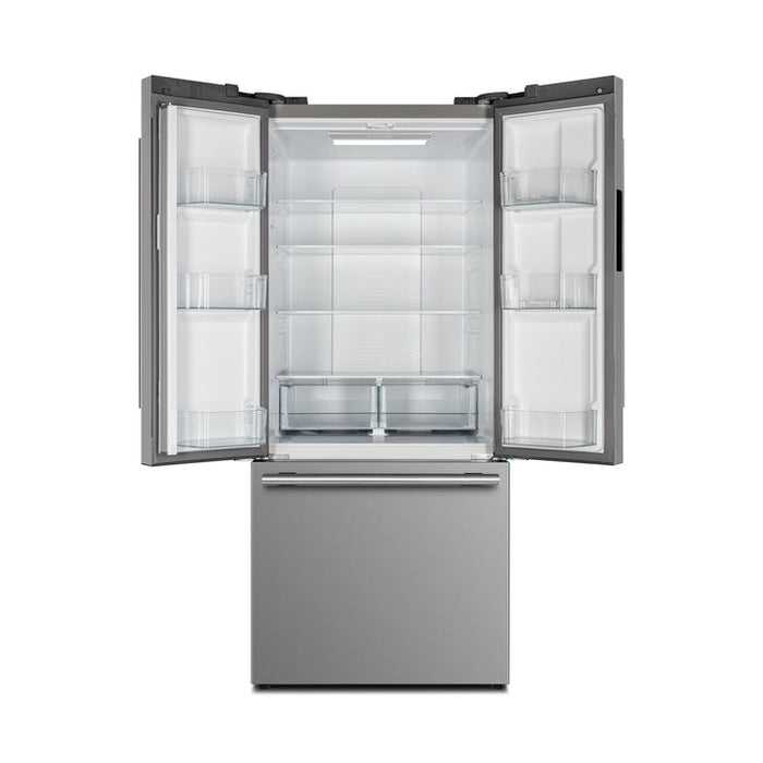 FORNO Gallipoli 30" 17.5 cu. ft. French Door Refrigerator in Stainless Steel with Ice Maker- FFFFD1974-31SB