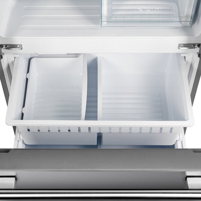 FORNO Gallipoli 30" 17.5 cu. ft. French Door Refrigerator in Stainless Steel with Ice Maker- FFFFD1974-31SB