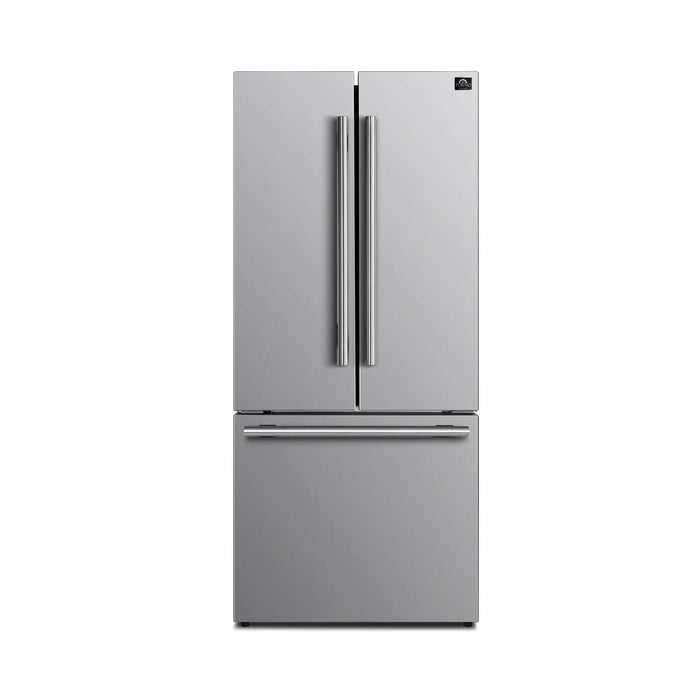 FORNO Premium 2-Piece Kitchen Bundle - 30" Gas Range and 30" Refrigerator with Ice Maker, FBDL-019-01CAUS