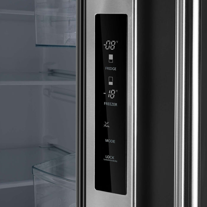 Forno Gallipoli 30" French Door Refrigerator, 17.5 cu.ft. Capacity & Modern Decorative Grill - 34" Wide, FFFFD1974-35MG