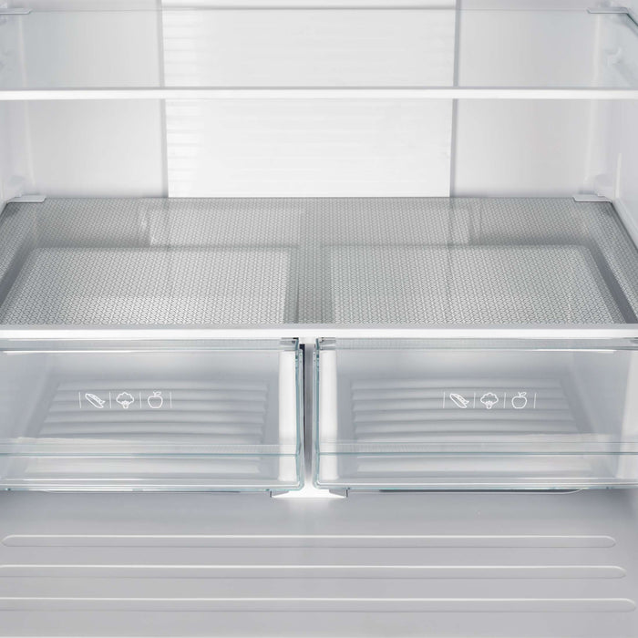 Forno Gallipoli 30" French Door Refrigerator, 17.5 cu.ft. Capacity & Modern Decorative Grill - 34" Wide, FFFFD1974-35MG