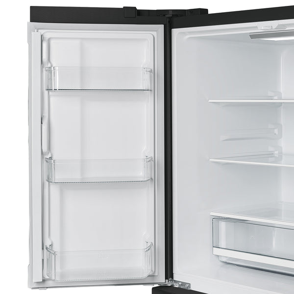 Forno Moena Espresso 36" French Door Refrigerator in Black, 19.2 cu. ft, FFRBI1820-36BLK