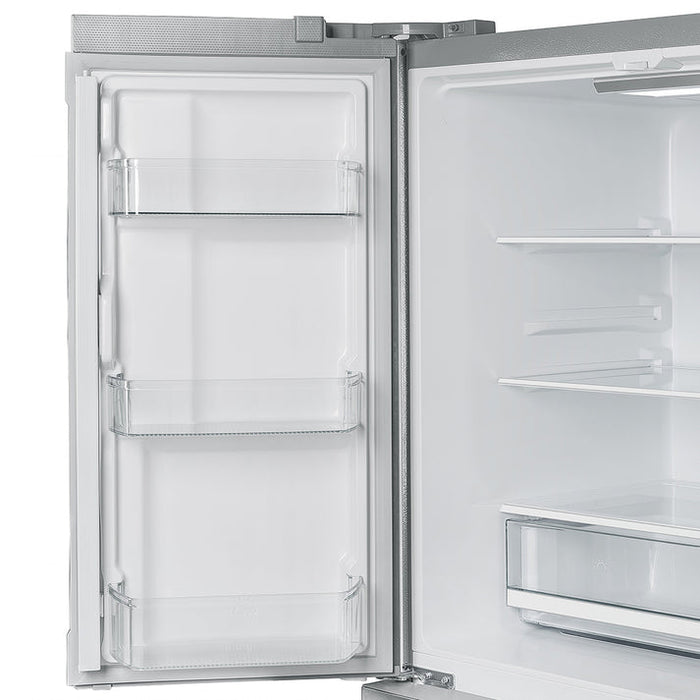 FORNO Moena 36" 19.2 cu. ft. Counter Depth Refrigerator with Ice Maker in Stainless Steel- FFRBI1820-36SB