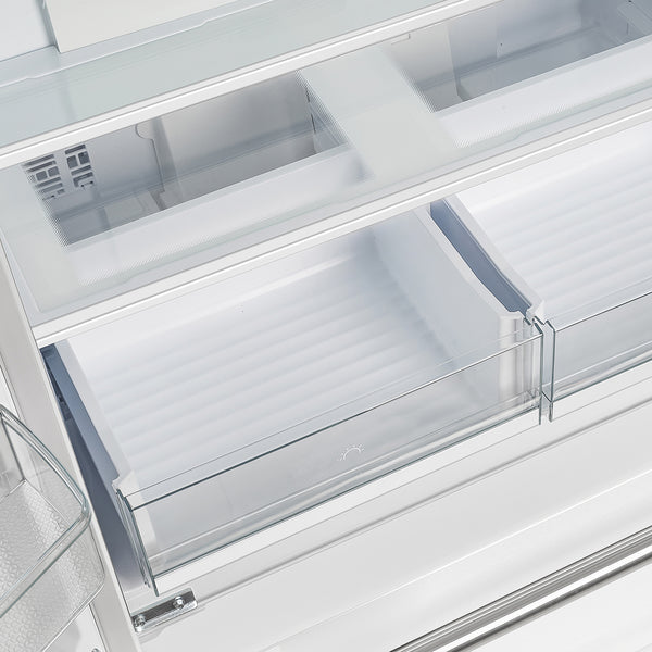 Forno Moena Espresso 36" French Door Refrigerator in White, 19.2 cu. ft, FFRBI1820-36WHT