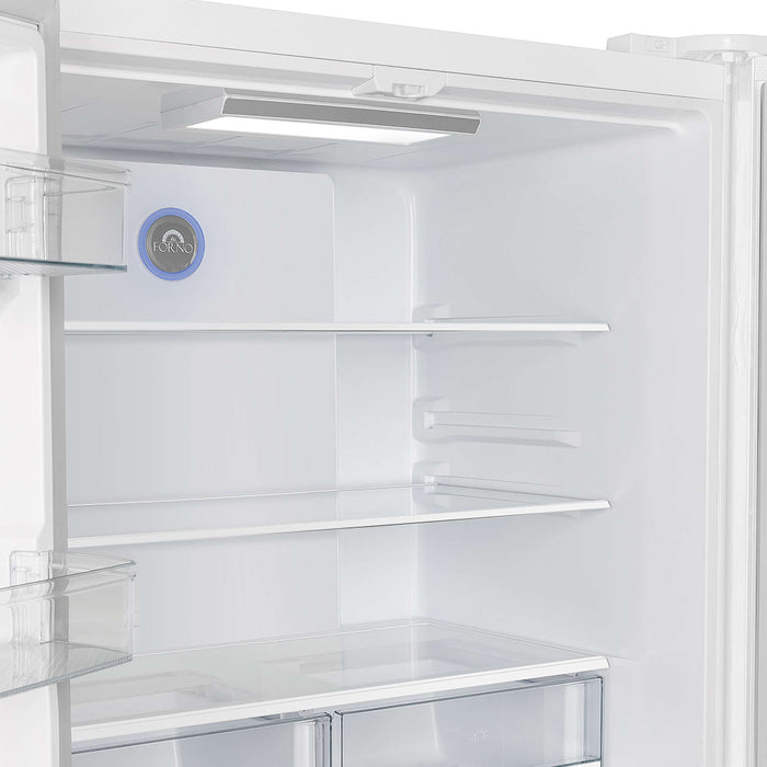 Forno Moena Espresso 36" French Door Refrigerator in White, 19.2 cu. ft, FFRBI1820-36WHT