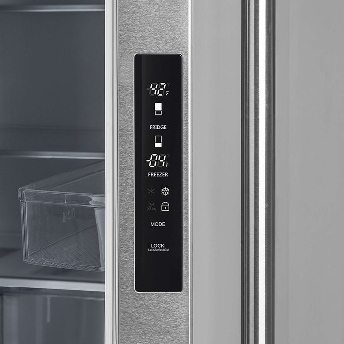 Forno Moena 36" French Door 19.2 cu. ft Stainless Steel Refrigerator, with Modern Decorative Grill - 40" Wide, FFRBI1820-40MG