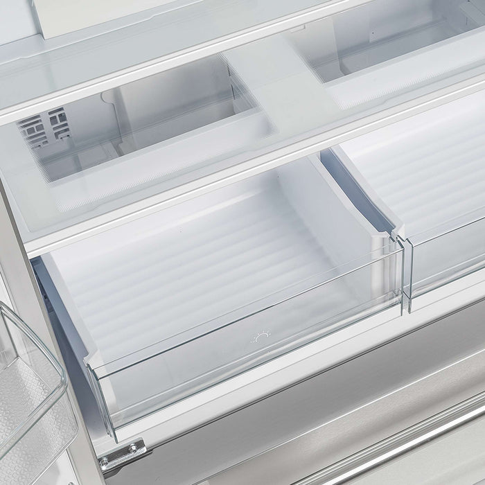 Forno Moena 36" French Door 19.2 cu. ft Stainless Steel Refrigerator, with Decorative Grill , FFRBI1820-40SG