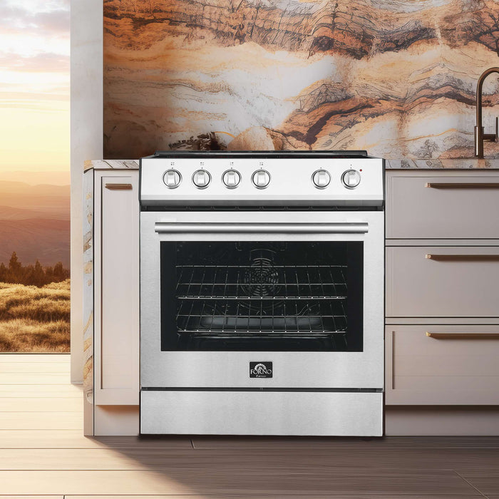 Forno Leonardo Espresso 30" Electric Range Stainless-Steel, FFSEL6012-30
