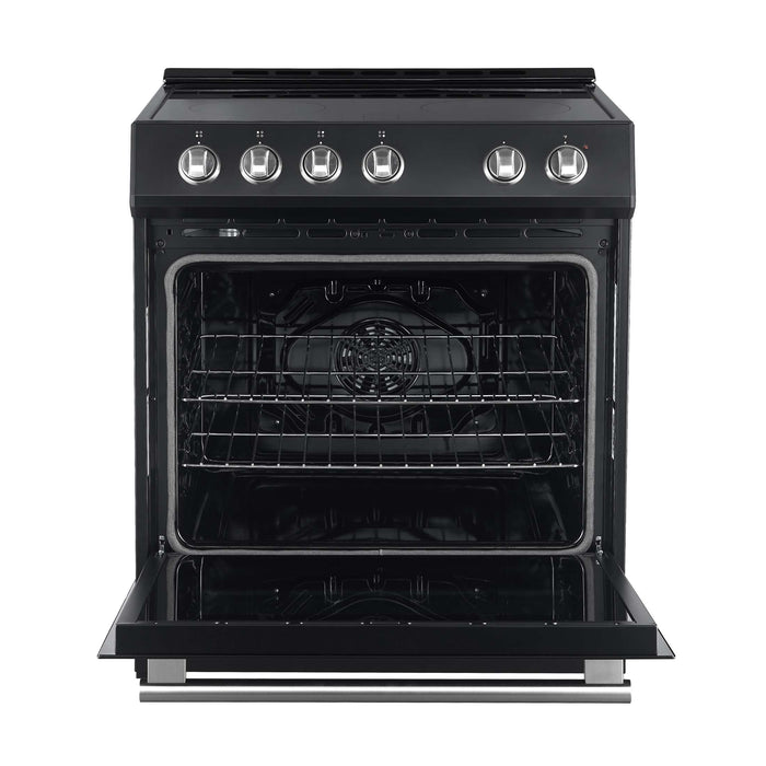 Forno Leonardo Espresso 30" Electric Range Black, FFSEL6012-30BLK