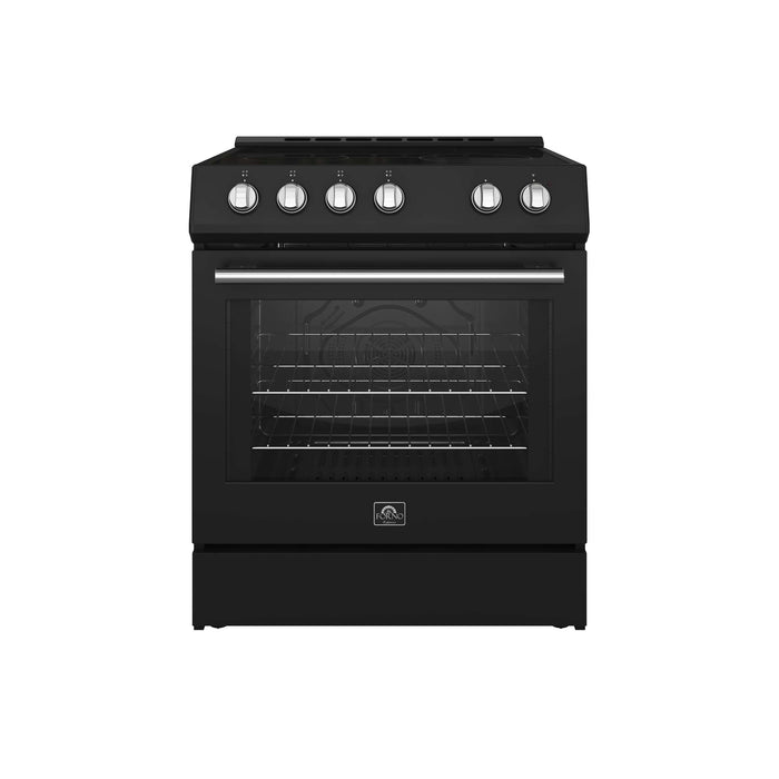 Forno Leonardo Espresso 30" Electric Range Black, FFSEL6012-30BLK