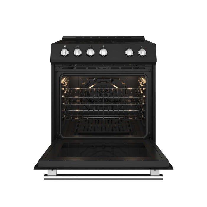 Forno Leonardo Espresso 30" Electric Range Black, FFSEL6012-30BLK
