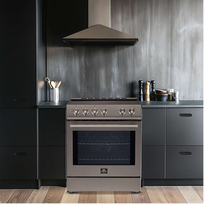 Forno Leonardo Espresso 30" Electric Range Stainless-Steel, FFSEL6012-30