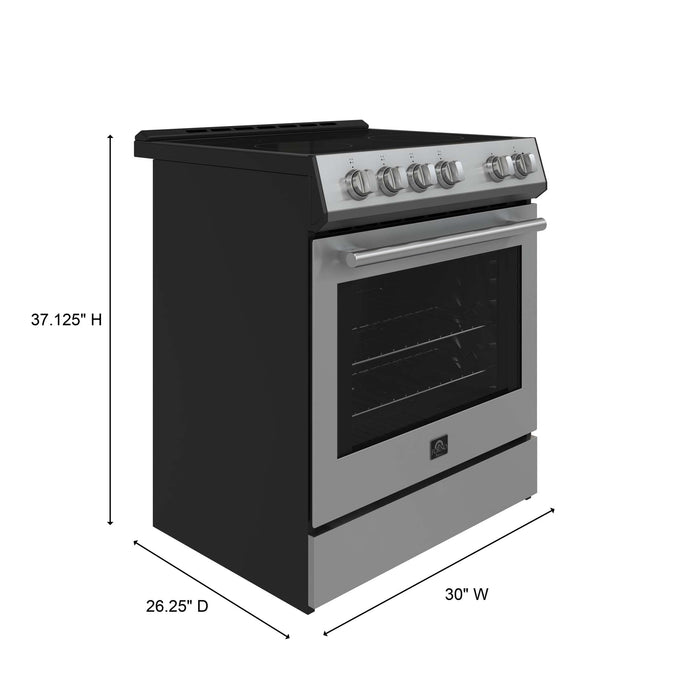 Forno Leonardo Espresso 30" Electric Range Stainless-Steel, FFSEL6012-30