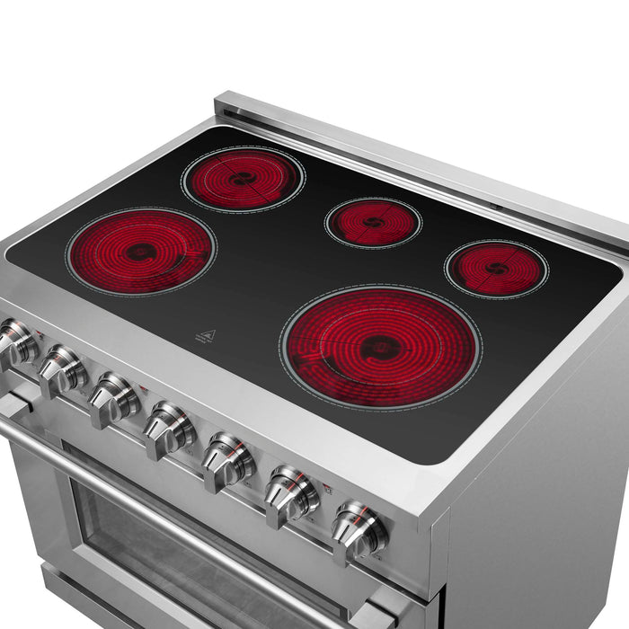 Forno Massimo 36" Freestanding Chef Door Electric Range, FFSEL6020-36