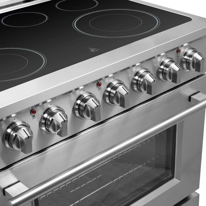 Forno Massimo 36" Freestanding Chef Door Electric Range, FFSEL6020-36