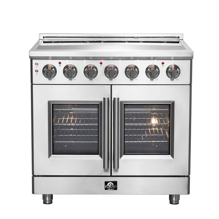 Forno Massimo 36" Freestanding French Door Electric Range, FFSEL6955-36