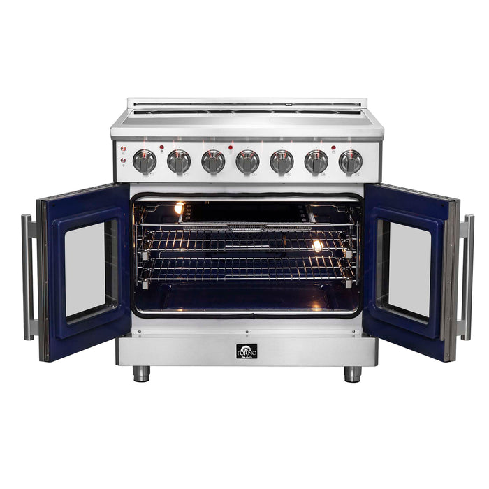 Forno Massimo 36" Freestanding French Door Electric Range, FFSEL6955-36
