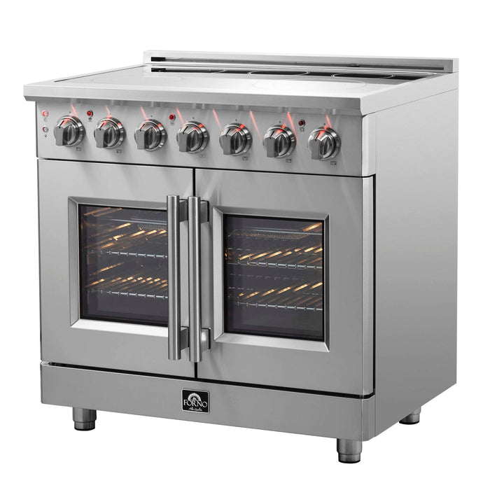 Forno Massimo 36" Freestanding French Door Electric Range, FFSEL6955-36