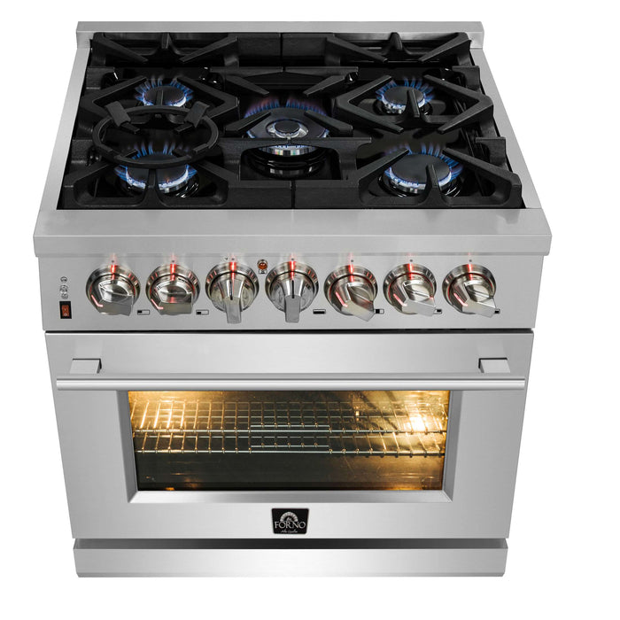 Forno Massimo 30" Freestanding Dual Fuel Range, FFSGS6125-30