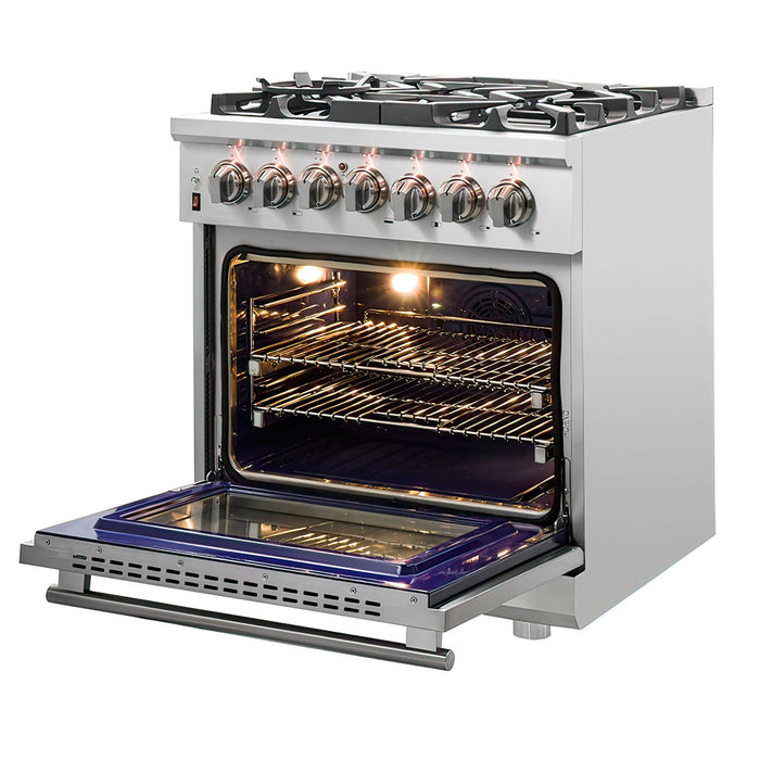 Forno Massimo 30" Freestanding Dual Fuel Range, FFSGS6125-30