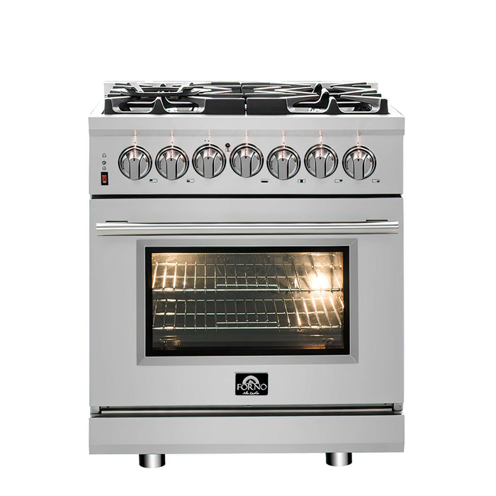 Forno Massimo 30" Freestanding Dual Fuel Range, FFSGS6125-30