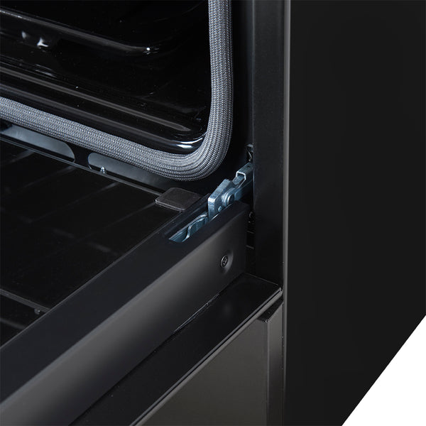 FORNO Espresso Leonardo 30" 5 cu. ft. Gas Range - Black with Antique Brass Handles (optional silver), FFSGS1116-30BLK