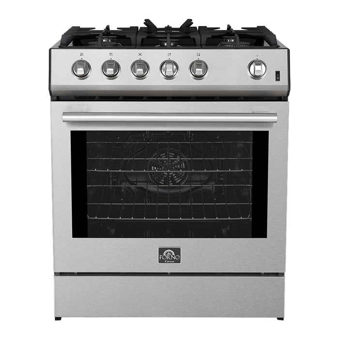 Forno Leonardo 30" Stainless Steel Gas Range, FFSGS1116-30