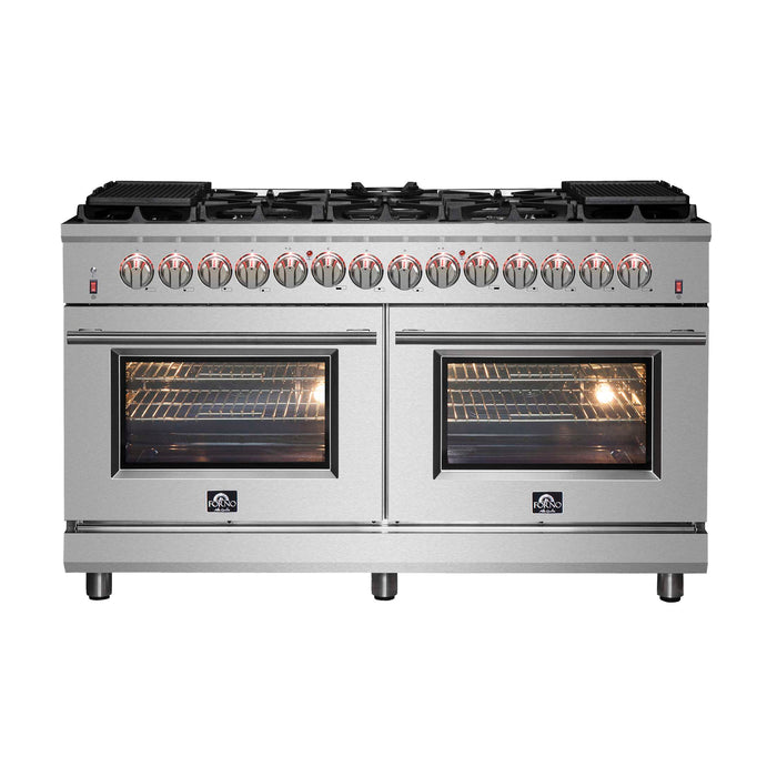 Forno Massimo 60" Freestanding Dual Fuel Range, FFSGS6125-60