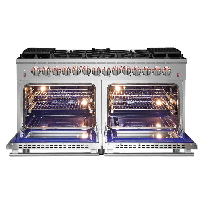 Forno Massimo 60" Freestanding Dual Fuel Range, FFSGS6125-60