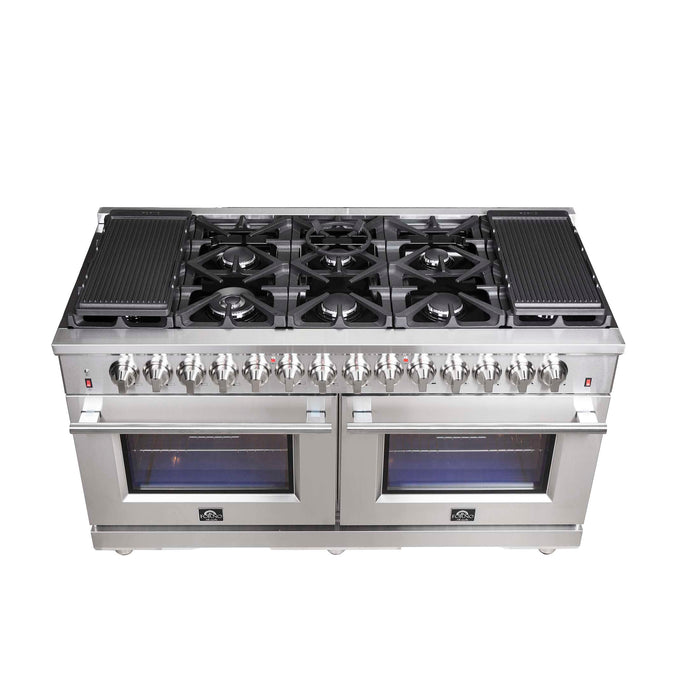 Forno Massimo 60" Freestanding Dual Fuel Range, FFSGS6125-60