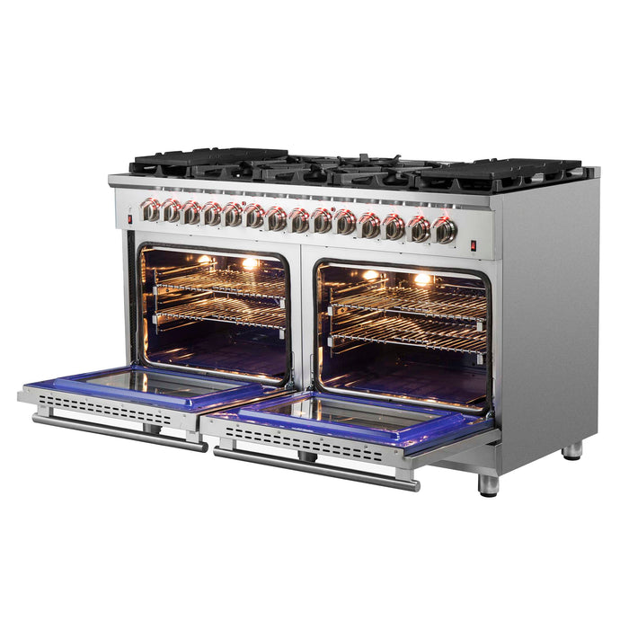 Forno Massimo 60" Freestanding Dual Fuel Range, FFSGS6125-60
