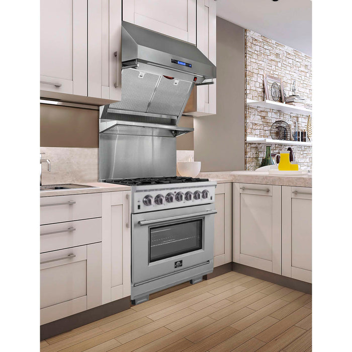 Forno Capriasca 30" Freestanding Dual Fuel Range, FFSGS6187-30