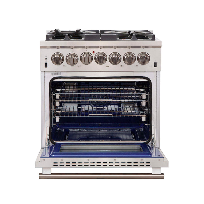 Forno Capriasca 30" Freestanding Dual Fuel Range, FFSGS6187-30