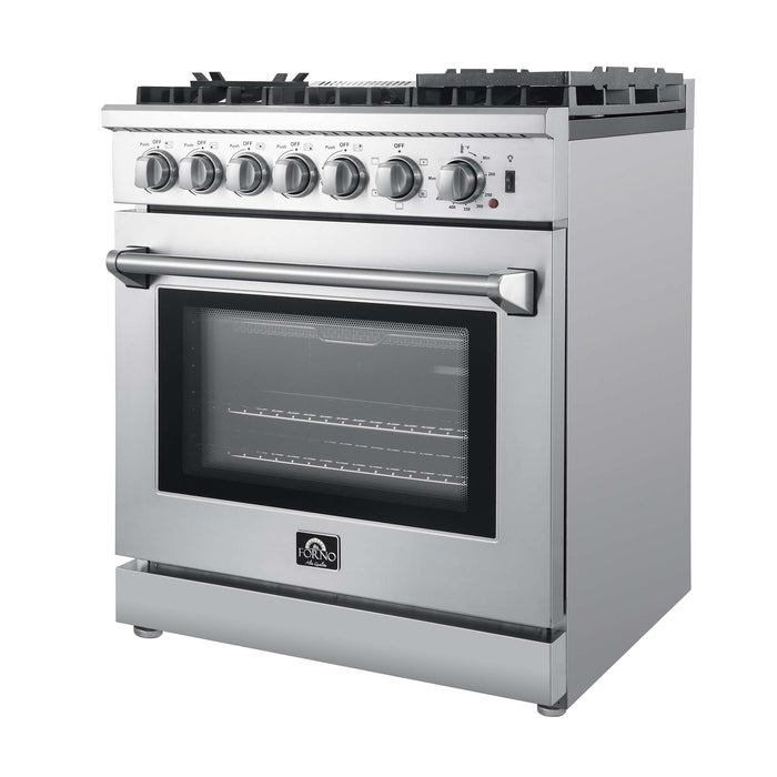 Forno Lazio 30" Freestanding Dual Fuel Range, FFSGS6196-30
