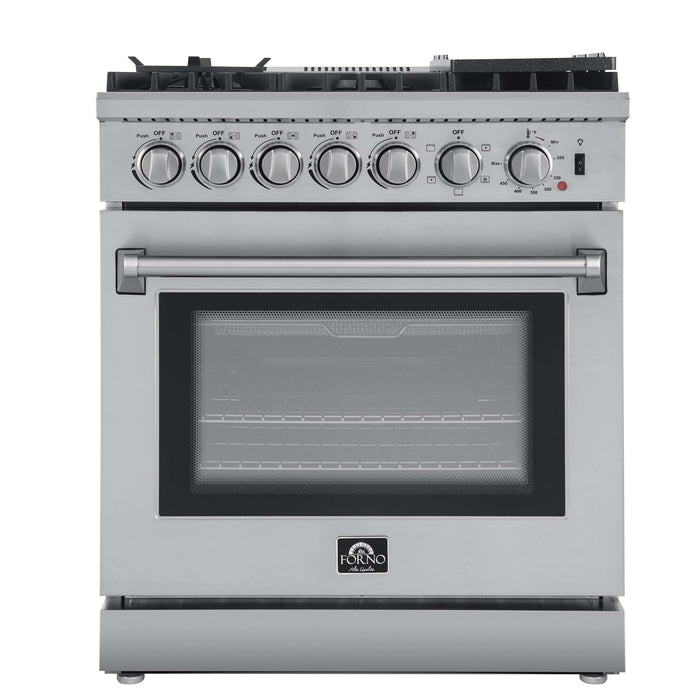 Forno Lazio 30" Freestanding Dual Fuel Range, FFSGS6196-30