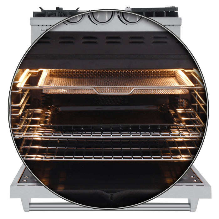 Forno Lazio 30" Freestanding Dual Fuel Range, FFSGS6196-30