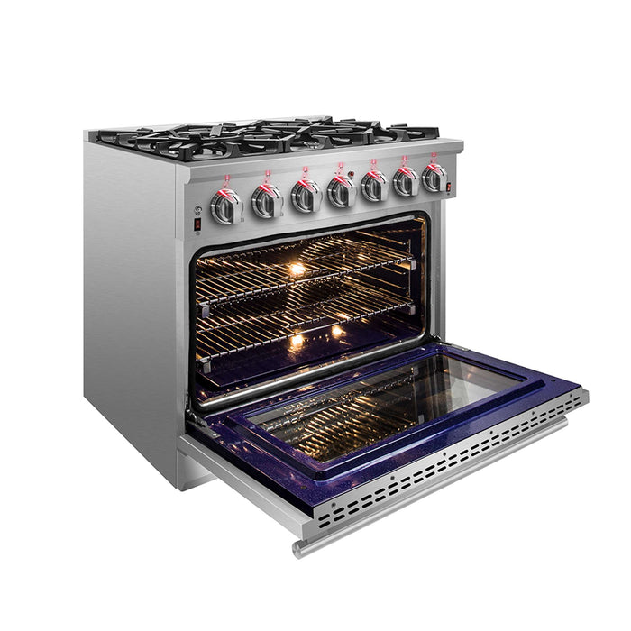 Forno Massimo 36" Freestanding Gas Range, FFSGS6239-36