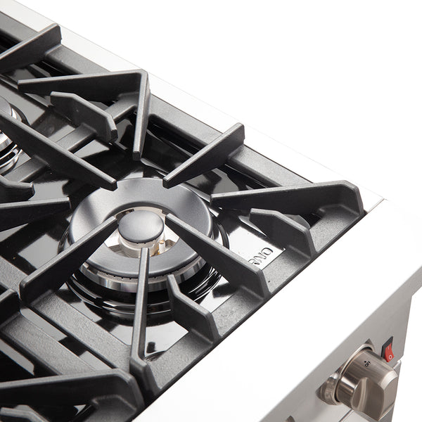 Forno Galiano 36" Freestanding Gas Range with 6 Italian Burners in Stainless Steel, FFSGS6244-36