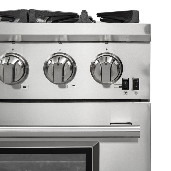 FORNO Capriasca 36" 5.36 cu. ft. Gas Range with 6 Italian Burners, Stainless Steel- FFSGS6260-36