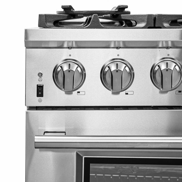 FORNO Capriasca 36" 5.36 cu. ft. Gas Range with 6 Italian Burners, Stainless Steel- FFSGS6260-36