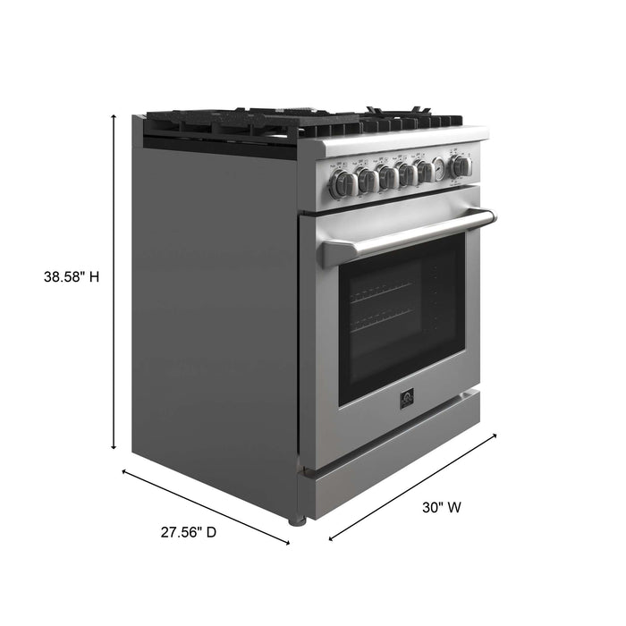 Forno Lazio 30" Freestanding Gas Range, FFSGS6276-30
