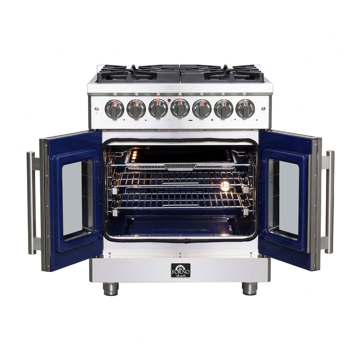 Forno Massimo 30" Freestanding French Door Dual Fuel Range, FFSGS6325-30