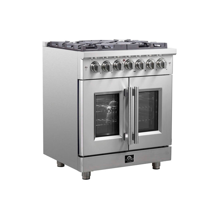 Forno Massimo 30" Freestanding French Door Dual Fuel Range, FFSGS6325-30