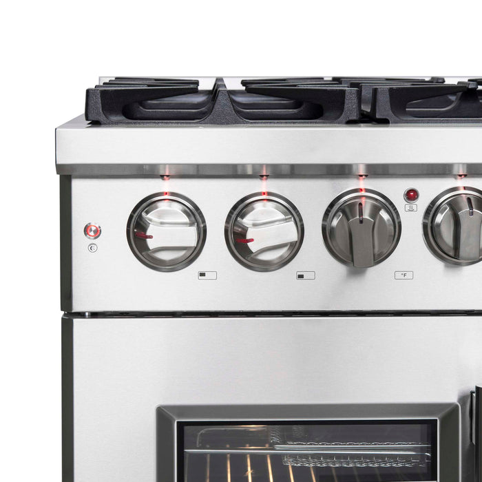 Forno Massimo 36" Freestanding French Door Dual Fuel Range, FFSGS6325-36