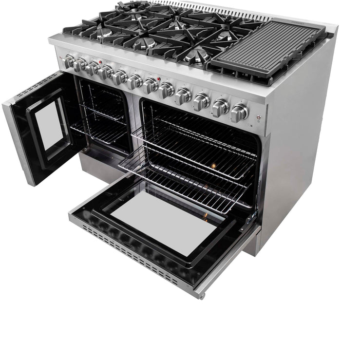 Forno Galiano 48" Freestanding French Door Series Dual Fuel Range, FFSGS6356-48