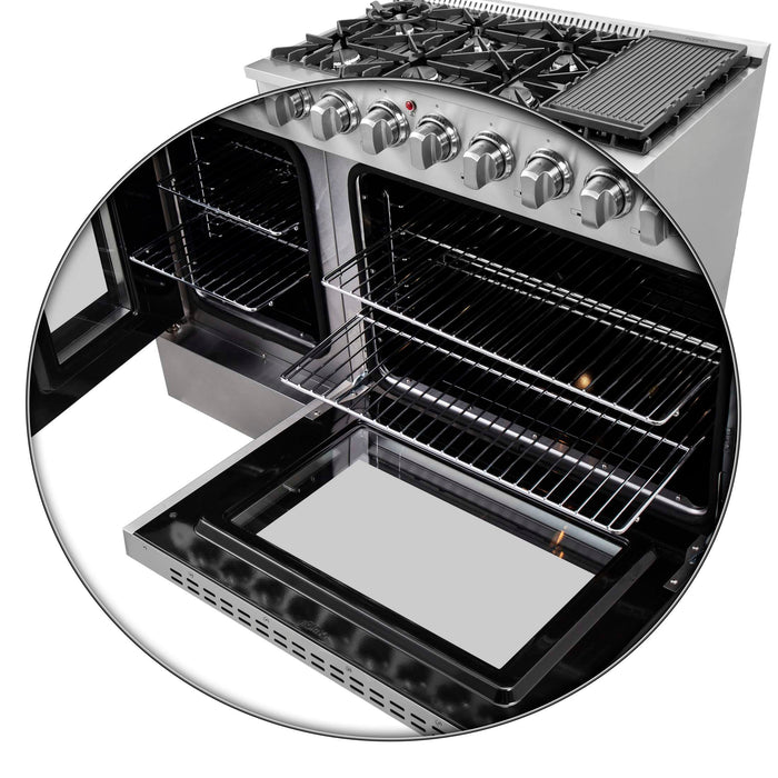Forno Galiano 48" Freestanding French Door Series Dual Fuel Range, FFSGS6356-48