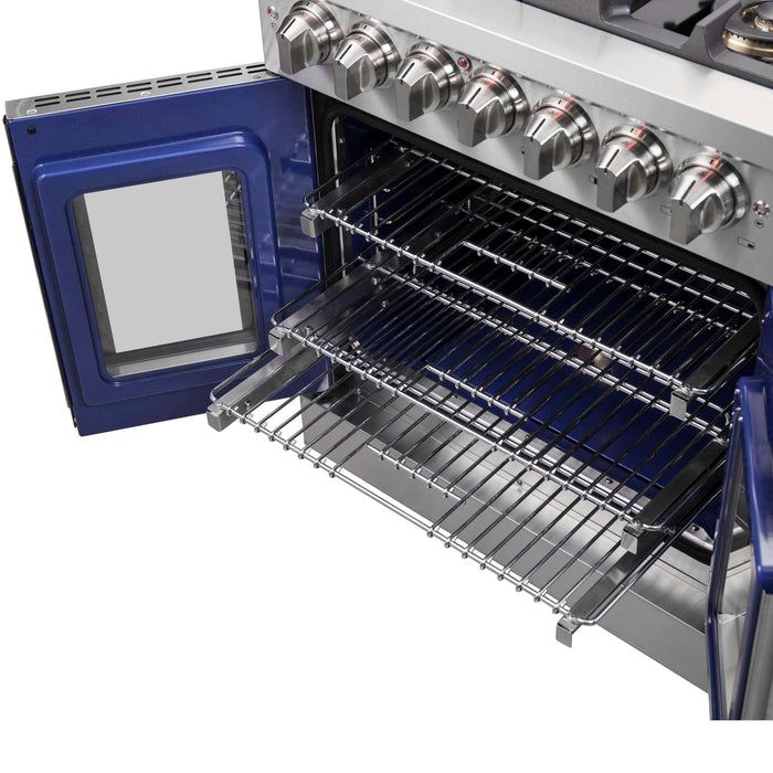 Forno Capriasca 30" Freestanding French Door Dual Fuel Range, FFSGS6387-30