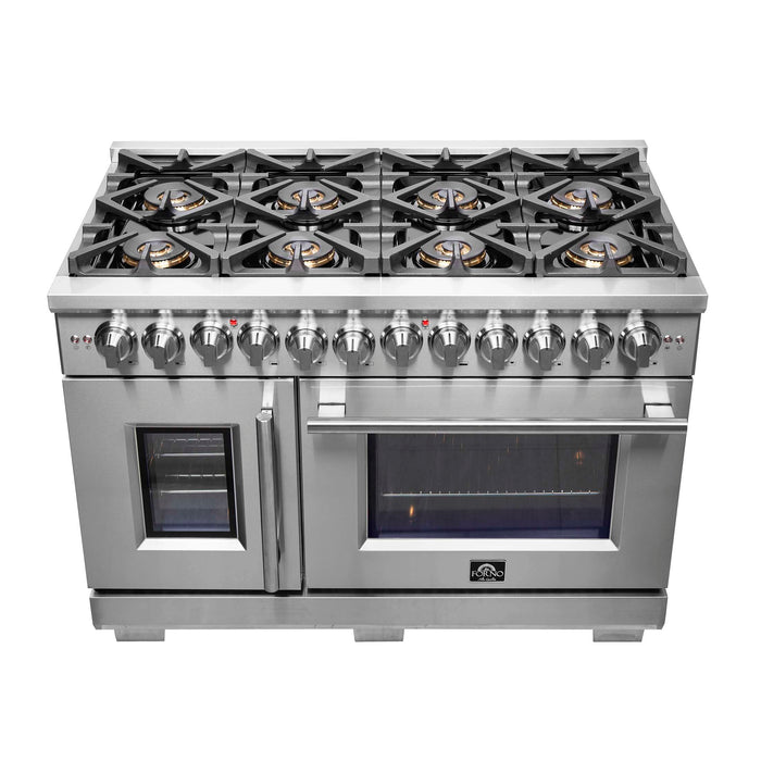 Forno Capriasca 48" Freestanding French Door Dual Fuel Range, FFSGS6387-48