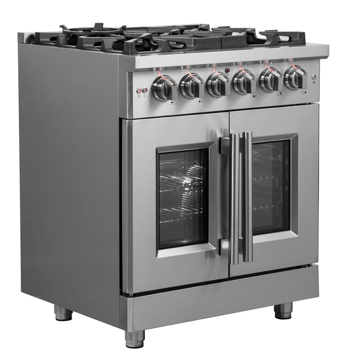 Forno Massimo 30" French Door Gas Range, FFSGS6439-30
